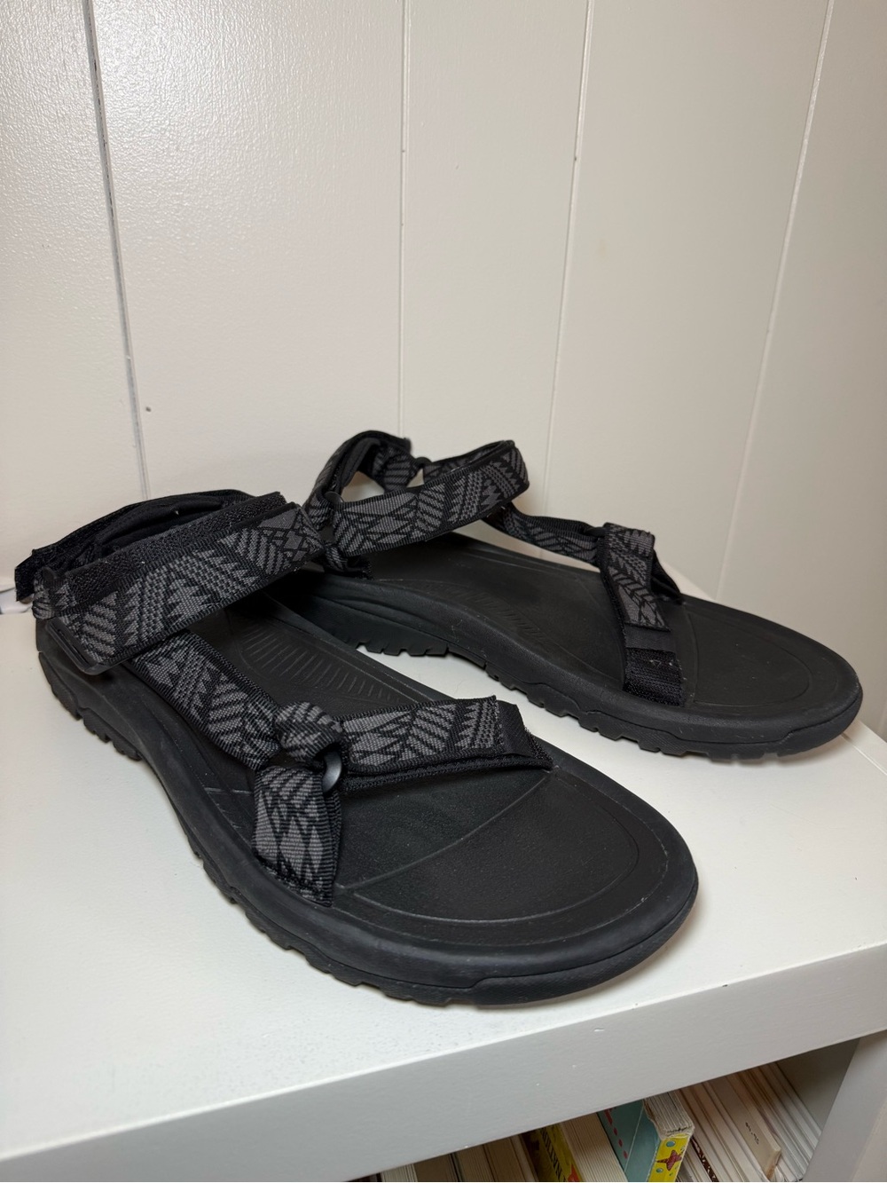 Teva Black Men's Sandals Size 12 Gorpcore, water shoe, water sandal